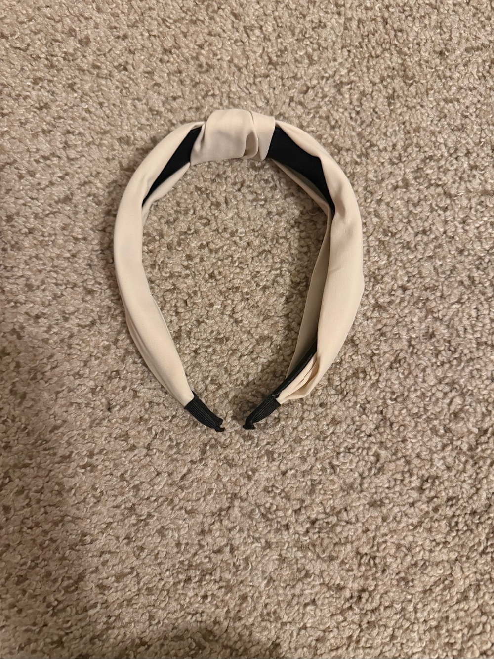 Target Cream Knot Headband with Black Trim